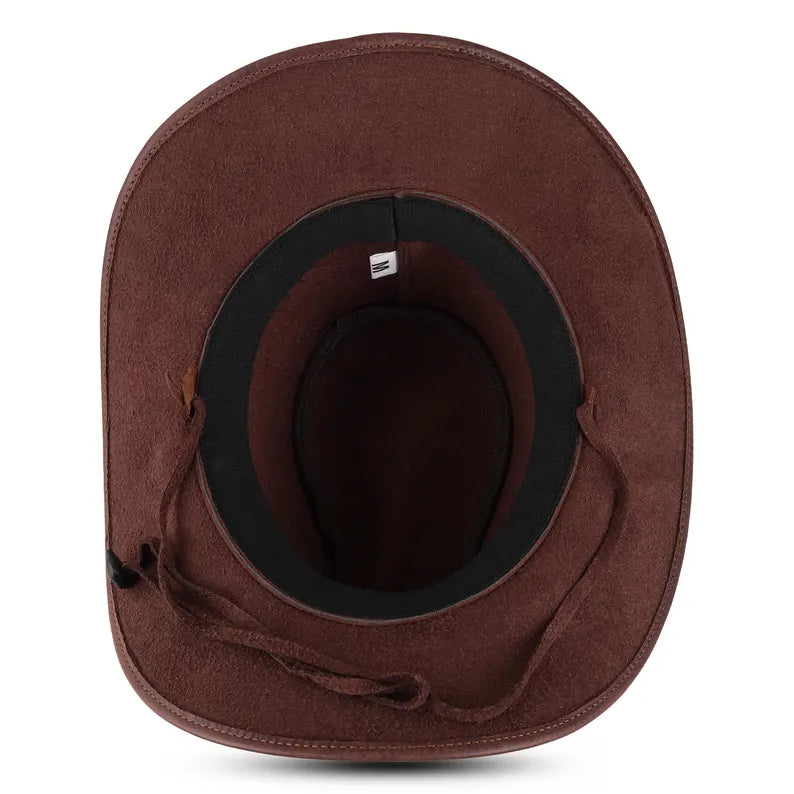 Vintage Leather Cowboy Hat