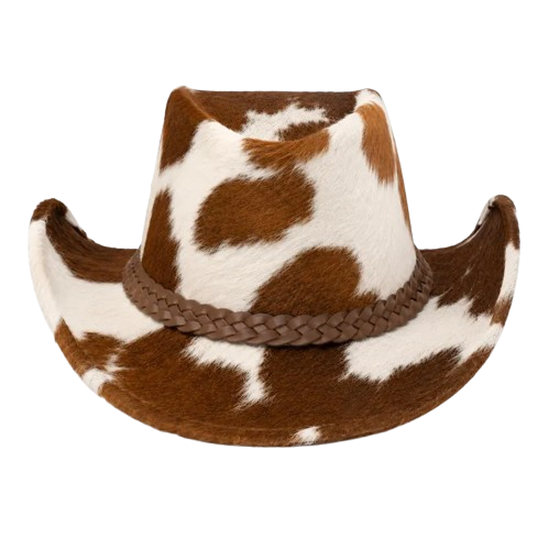 Cow Print Cowboy Hat